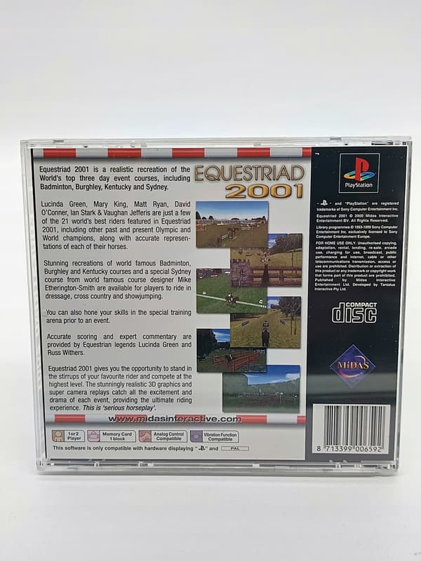 EQUESTRIAD 2001 game for Sony PlayStation (PSX) – NEW REPLACEMENT BOX