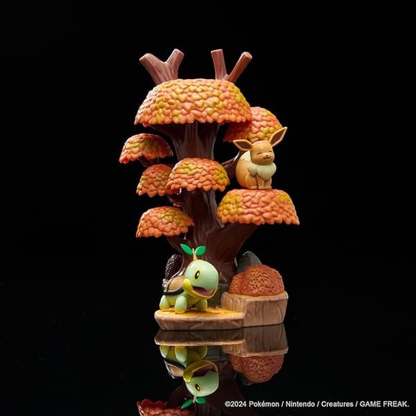 Pokémon Select AUTUMN FOREST Tree + 2 TURTWIG and EEVEE Figures PKW3683