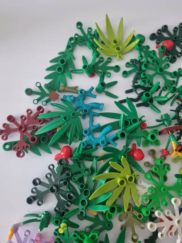 LEGO GREEN LEAVES, LEAF, FLOWERS, FLOWER, BUSH – SET