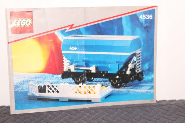 LEGO CITY TOWN Train 4536 INSTRUCTIONS: Blue Hopper Car SET