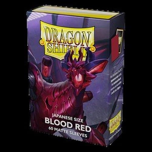 Yu-Gi-Oh! 60 Small Dragon Shield Sleeves - Matte Blood Red