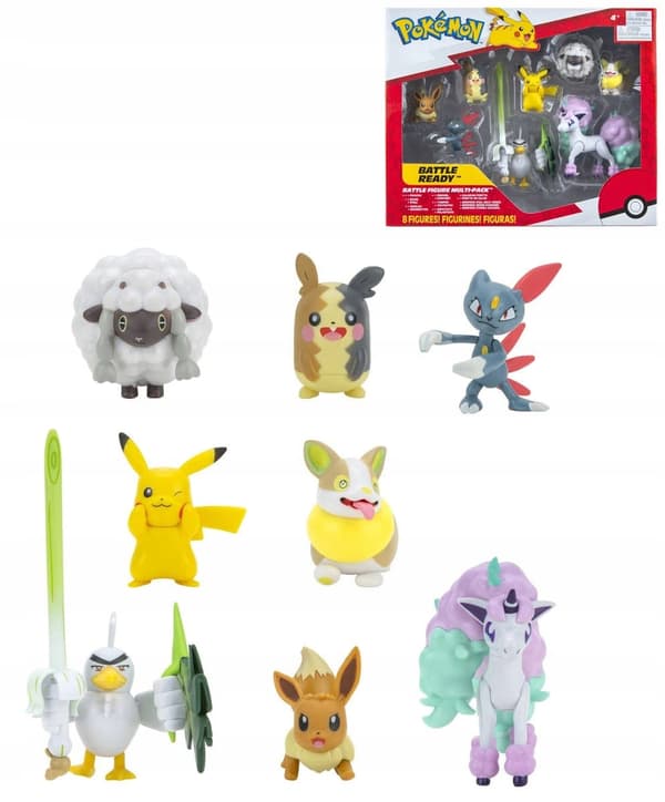 Pokémon Battle Ready action figure set: 8 plastic figures in a box