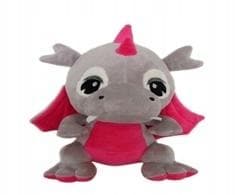 Grey and pink dragon, 15 cm