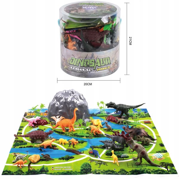 WOOPIE DINOSAUR FIGURINE SET, 34 PIECES