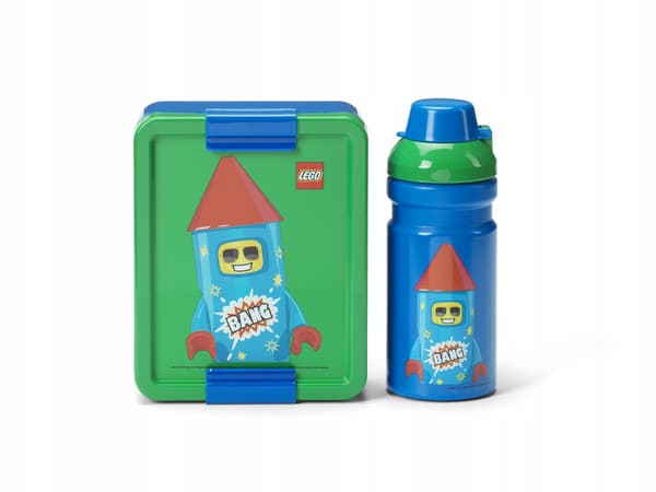LEGO LUNCH SET: WATER BOTTLE AND BOX – BOY WITH FIRECRACKER 40580800