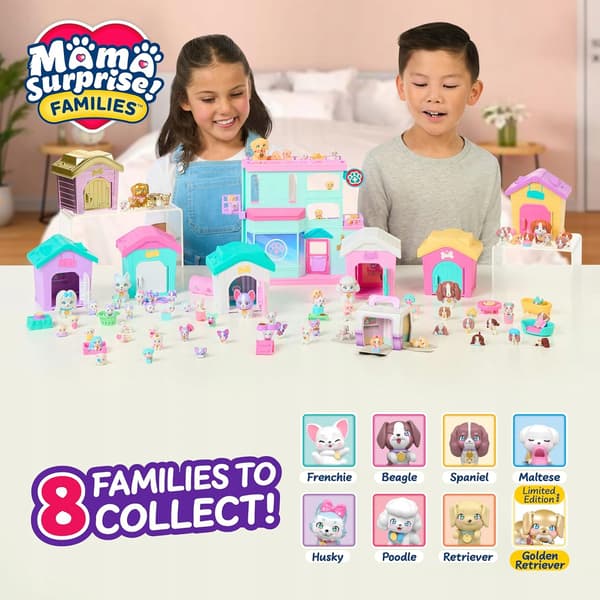 INTERACTIVE FOLD-OUT PLAY SET FOR CHILDREN WITH A MUM AND PUPPIES