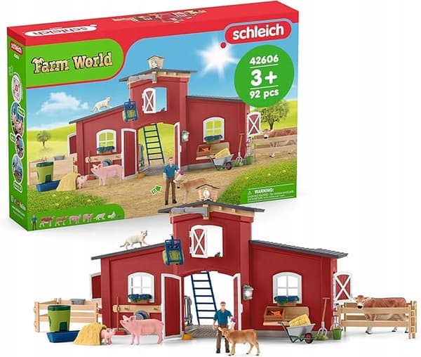 Schleich Set 42606: Large Barn with Animals and Accessories