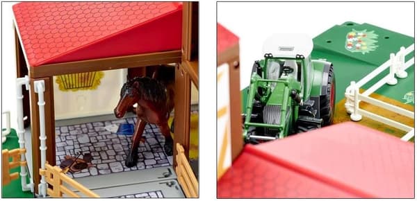 HORSE STABLE WITH METAL AND PLASTIC ACCESSORIES – MULTICOLOURED