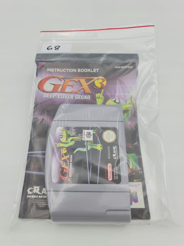 NINTENDO 64 GEX 3 DEEP COVER GECKO