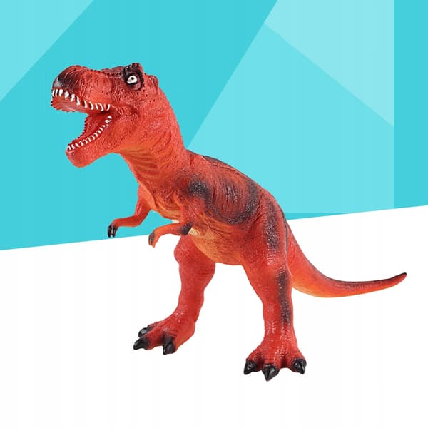 LIFELIKE RED DINOSAUR TOY WITH SOUND EFFECTS
