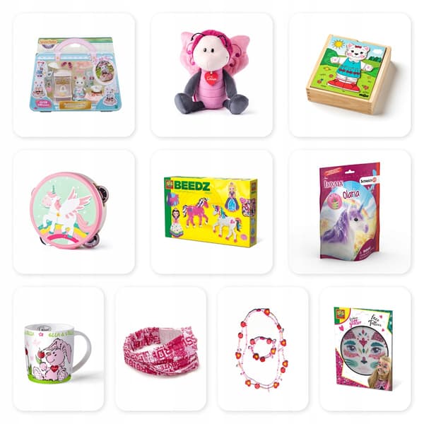 A box full of ‘Emily’ toys