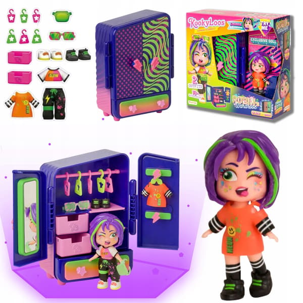 KOOKY LOOS WARDROBE MAGICBOX ROBIN'S DOLL CLOTHES CABINET