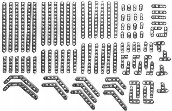 LEGO TECHNIC Dark Grey Liftarm Beams – LARGE SET v2.0
