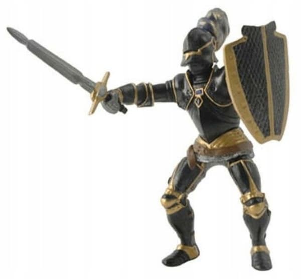 A knight in black armour