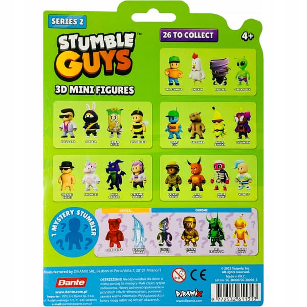 STUMBLE GUYS 5-PACK SET: CAPYBARA, FLY KWEEN, SUPER BANANA, ROBOT GUY, MYSTERY
