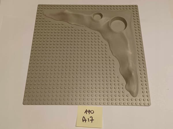 190A17. LEGO thin building plate 32x32, damaged, 3D, 3947