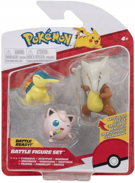 Pokémon Figures: Cindaquil, Jigglypuff, Marowak