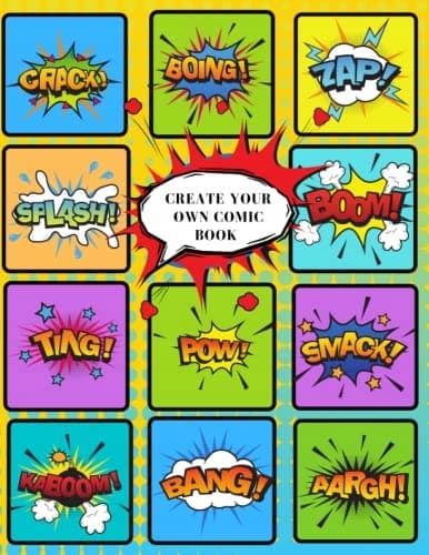 Create Your Own Comic Book: Blank Comic Book, Variety of Panel Layouts