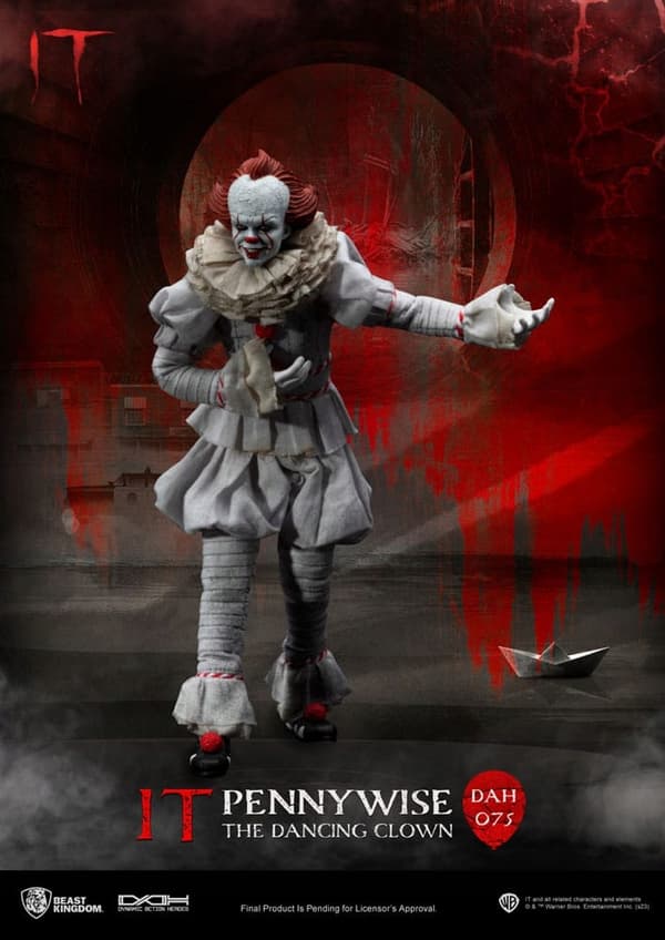 Pennywise from Stephen King’s *It* – Dynamic 8ction Heroes 1/9 Scale Figure, 21 cm