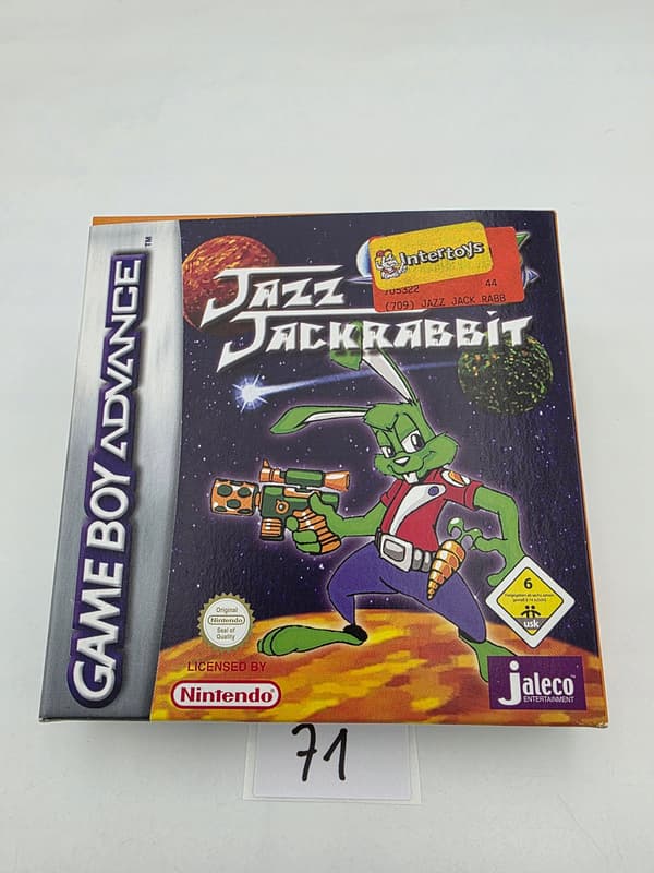 GAME BOY ADVANCE JAZZ JACKRABBIT ORIGINAL CARTON BOX