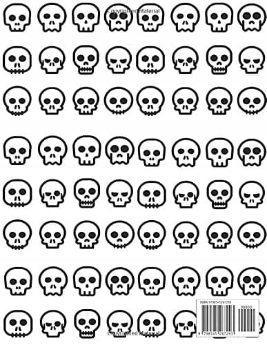 Notebook: Human Skull full page - College-ruled, 120 pages - 8.5 x 11: width