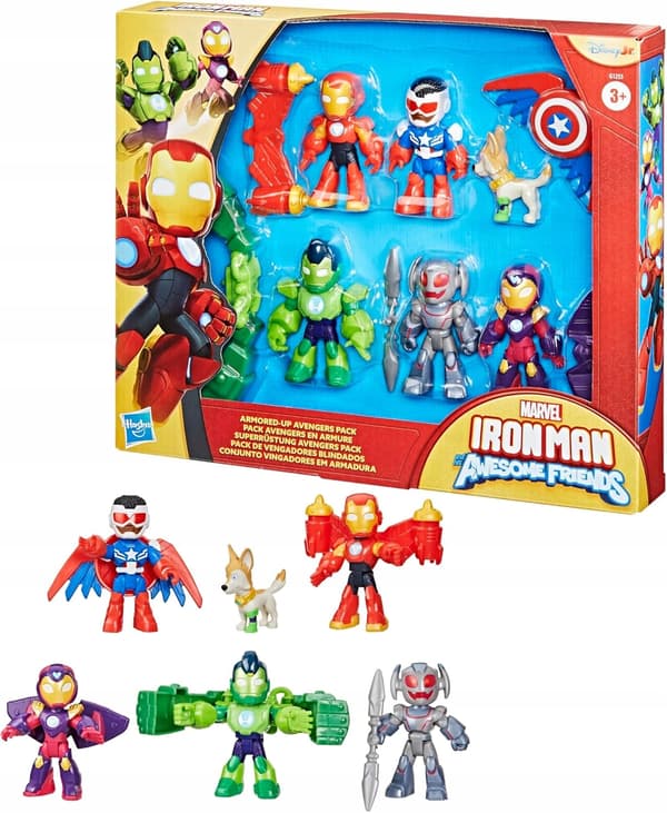 HASBRO Marvel Iron Man and the Super Squad 8 cm Action Figure Set