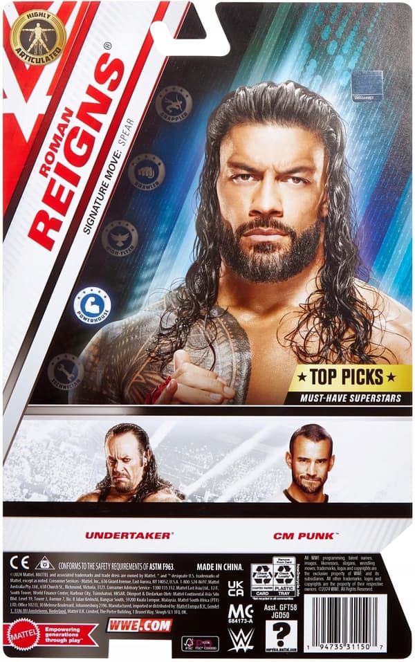 MATTEL WWE Main Event Top Picks Roman Reigns Action Figure