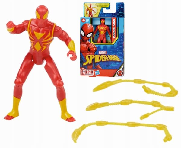 MARVEL SPIDER-MAN IRON SPIDER Tony Stark figurine, 10.5 cm, by HASBRO. Age 4+