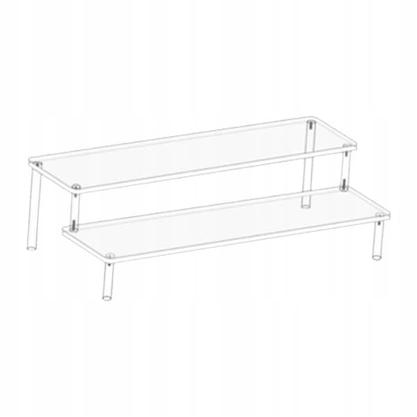 Acrylic Display Shelf – Riser Doll Clay Figurine Display – 2-Tier Wedding Tray