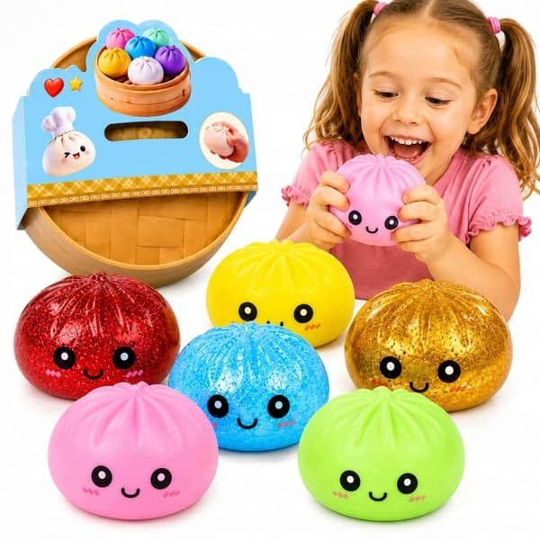 SQUISHY DUMPLING STRESS BALL 6-piece set – Toy Dumpling Set