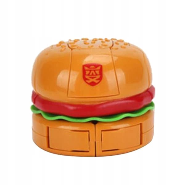 Hamburger Robot Action Figure, Transformable Toy for Children, Boys