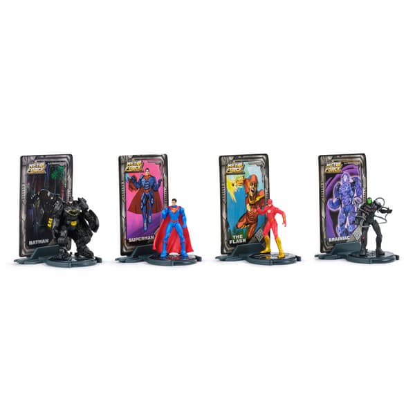 DC COMICS METAL FORCE FIGURE SET: BATMAN, SUPERMAN, BRAINIAC AND THE FLASH