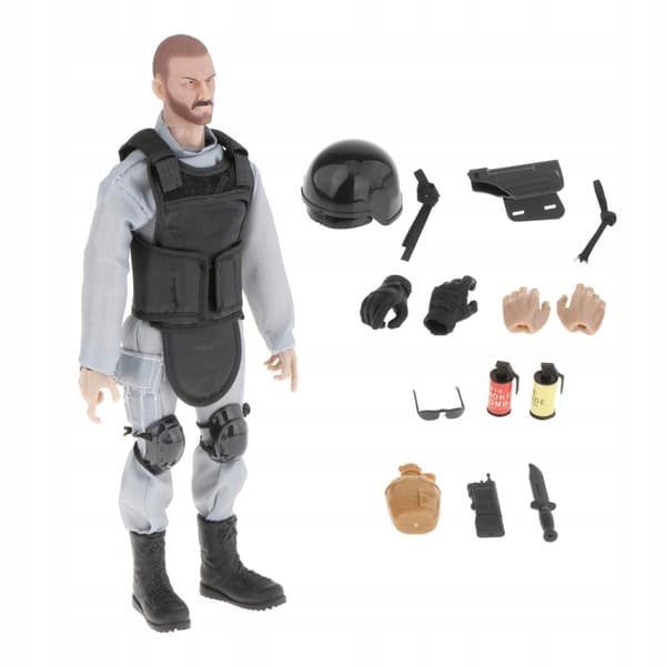 12 Action Figures Play Set, 1:6 Scale Model Soldiers Action Figure, Grey
