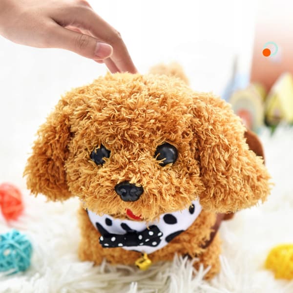 Plush, battery-operated, educational electronic Pet Dog poodle for early learning