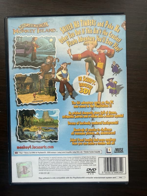 Escape from Monkey Island PS2