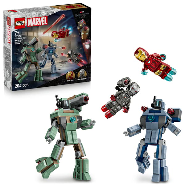 LEGO Marvel 76320 Iron Man and War Machine vs Hammer’s Drones