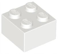 LEGO 2x2 White Brick 4103592 3003 – 100 pieces