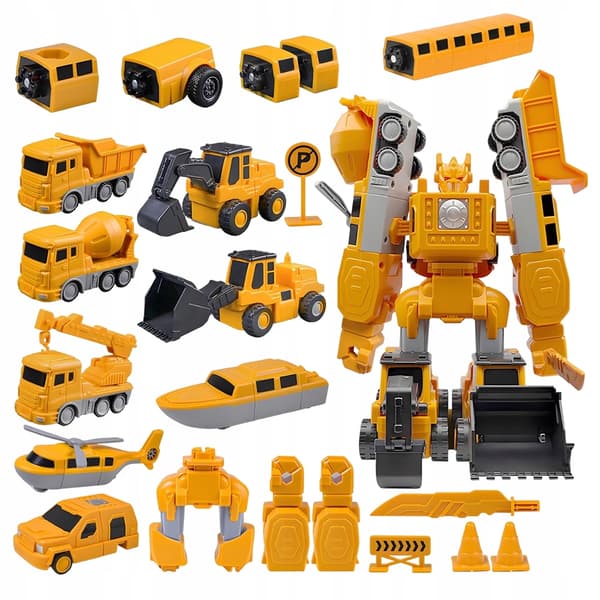 Magnetic Deformation Engineering Car Toy Set 35W1