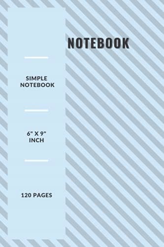 striped blue and grey: a simple lined notebook for the office