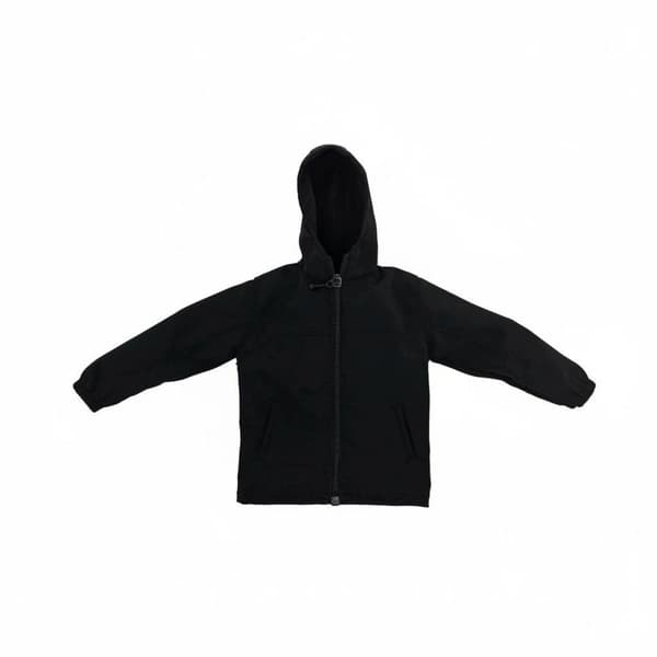 1:6 scale hooded jacket. Functional zip. 1:6 scale hunting coat. Black
