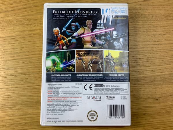 STAR WARS CLONE WARS disc in very good+ condition, with Wii instructions
