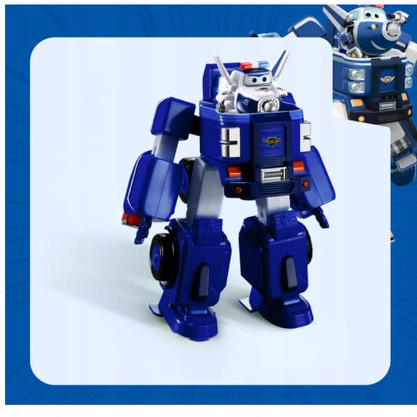 SUPER WINGS PAUL'S CRUISER TRANSFORMABLE ROBOT CAR + PAUL FIGURINE