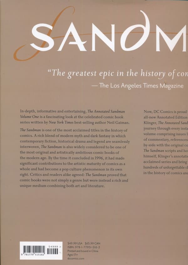 ANNOTATED SANDMAN VOL 01 HC (NEW EDITION)