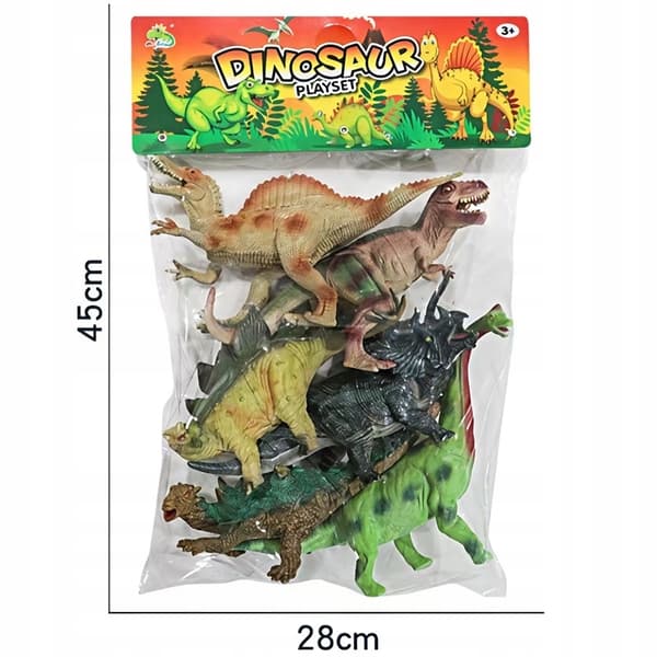 6-PIECE DINOSAUR FIGURES. DINOSAURS SET FOR CHILDREN. T-REX DINOSAUR