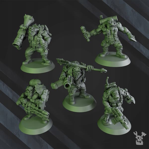 Blak Orks Mob x5 DakkaDakkaStore