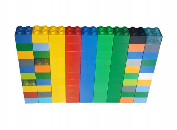 Lego Duplo 2x2 bricks, 3437, assorted colours, 90 pieces