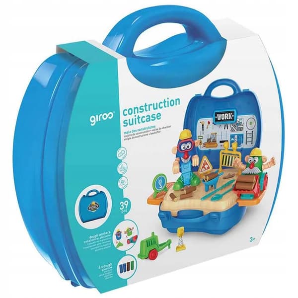 PLASTICINE SET: Construction Site Suitcase with 39 Accessories – GIRO 3+