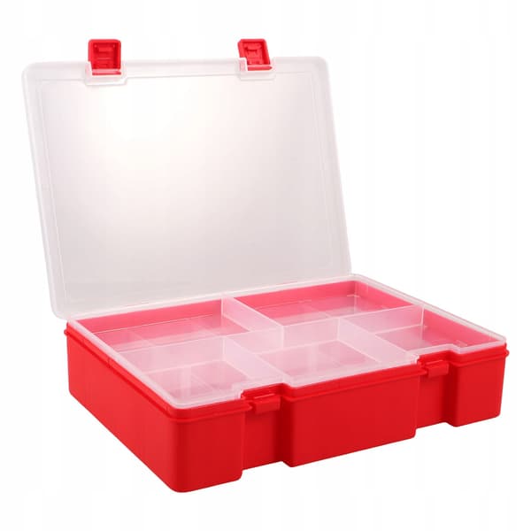 MULTI-COMPARTMENT STORAGE BOX FOR HANDHELD ITEMS AND EQUIPMENT WITH