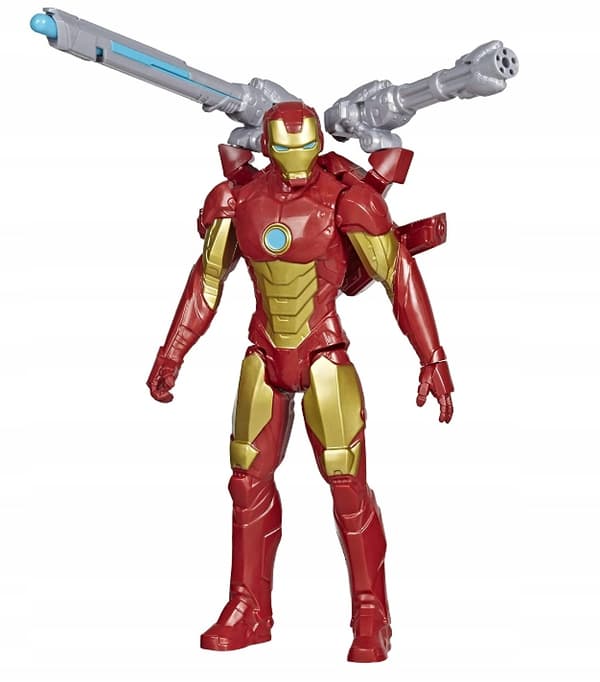 HASBRO IRON MAN + BLAST GEAR LAUNCHER LARGE FIGURE E7380 MARVEL AVENGERS