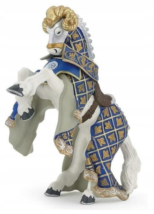 The Master’s horse with a ram’s-horn crest